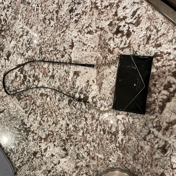 Kate Spade Black Patent Evening Envelope Bag - Picture 10 of 10
